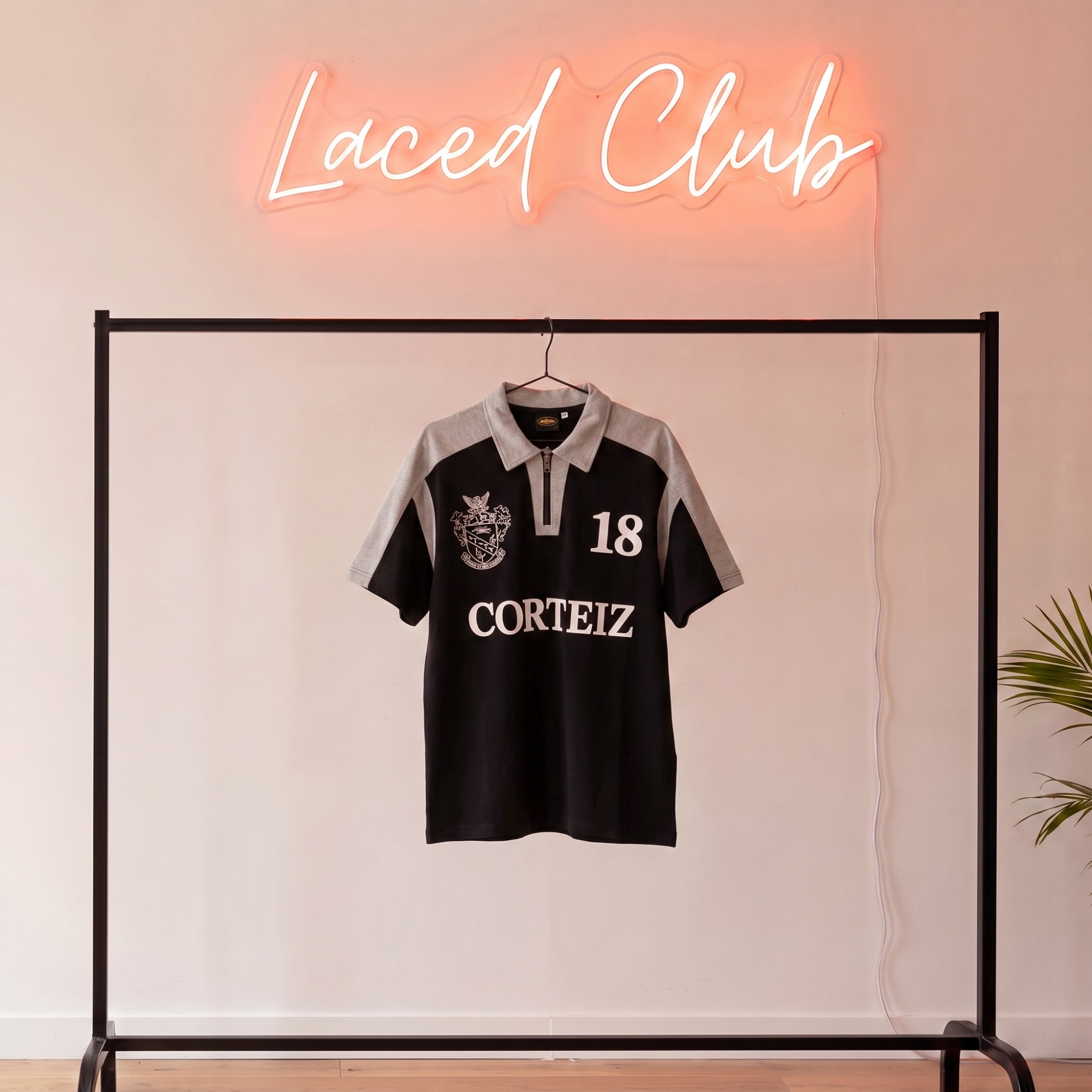 Corteiz Jersey — 18 Black / Grey